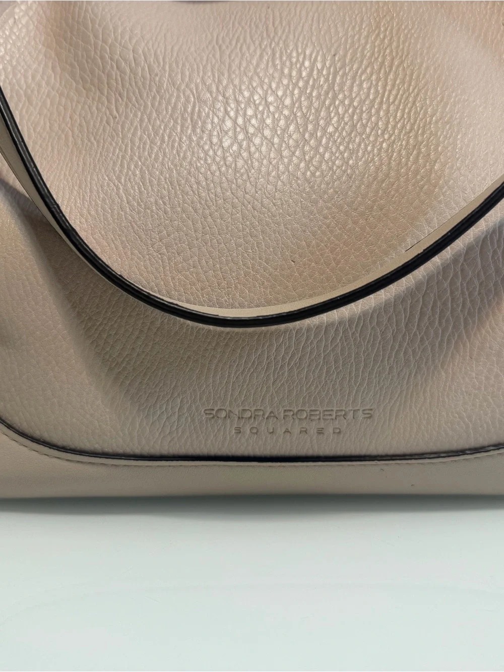 Sondra Roberts Squared Blush Vegan Leather Tote Shoulder & Top Handle Bag - Picture 4 of 16